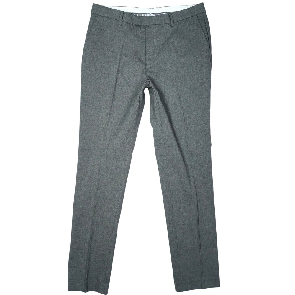 Charles Tyrwhitt Slim Fit Grey Cotton Stretch Chino Dress Pants 34W 34L